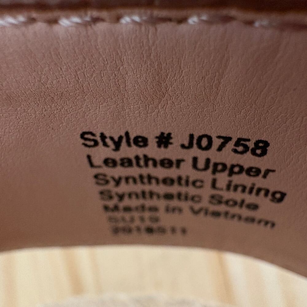 J Crew Size 7 Leather Flatform Wedge Espadrilles Burnished Pecan Brown Heel - Picture 10 of 12
